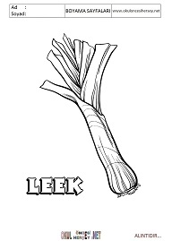 ingilizce boyama sayfaları